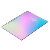 Chic Pastel Holographic Customize Notitieboek (Linkerzijde)
