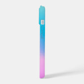 Chic Pastel Holographic Personalized Name iPhone 15 Case (Linkerkant)