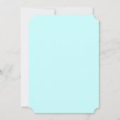 Chic Pastel Hydrangeas Blue Baby shower Invitation Kaart (Achterkant)