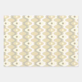 Chic Pastel Mid Century Patroon Inpakpapier Vel