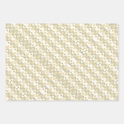 Chic Pastel Mid Century Pattern Inpakpapier Vel (Voorkant)