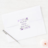 Chic Pastel Paars Floral Vrijgezellenfeest Dank u  Vierkante Sticker (Envelop)