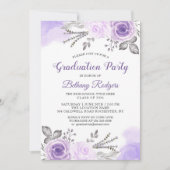Chic Pastel Paars Roos Garden Graduation Party Kaart (Voorkant)