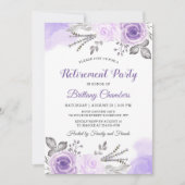 Chic Pastel Paars Roos Garden Retirement Party Kaart (Voorkant)