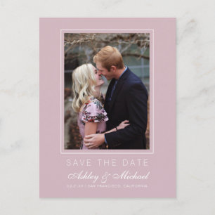 Chic Pastel Paars Save the Date Verloving Photo Aankondigingskaart
