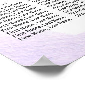 Chic Pastel Paarse Floral Sweet 16 Zitplaatsen Gra Poster (Hoek)