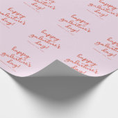 Chic Pastel Paarse Happy Galentines Day Script Cadeaupapier (Hoek)