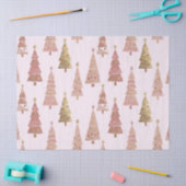 Chic Pastel Pink and Gold Christmas Tree Tissuepapier (Craft)