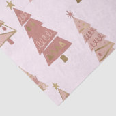Chic Pastel Pink and Gold Christmas Tree Tissuepapier (Detail)