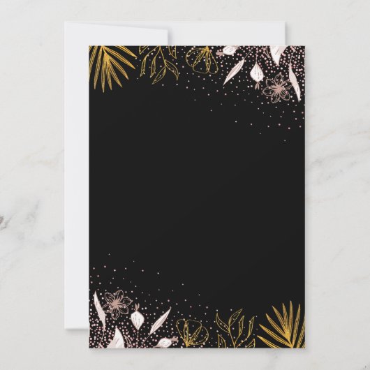 Chic Pastel Pink Gold Floral RN Nurzing Afstuderen Kaart (Achterkant)