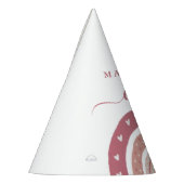 Chic Pastel Pink Rainbow Boho Birthday Feesthoedjes (Links)