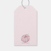 Chic Pastel Pumpkins Pink Girl Baby shower Cadeaulabel (Achterkant)