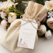 Chic Pastel Roos bruiloft Dank u Cadeaulabel