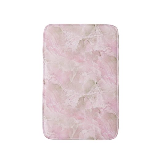 Chic Pastel Roze Agate Marble Patroon Badmat (Voorkant Verticaal)
