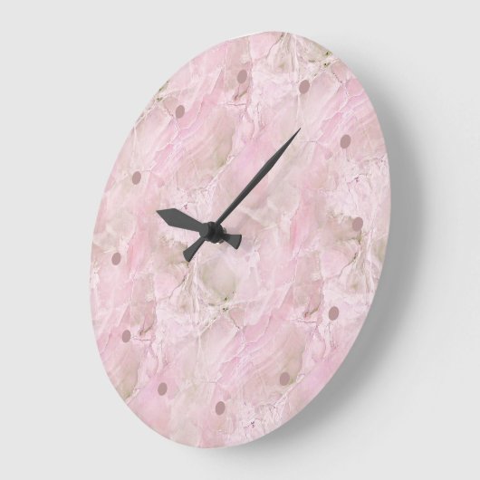 Chic Pastel Roze Agate Marble Pattern Square Grote Klok (Hoek)