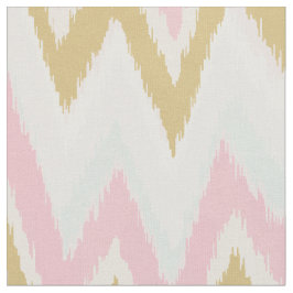 Chic pastel roze gouikat tribal chevron patroon stof