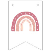 Chic Pastel roze regenbooggroene dag Vlaggetjes (Eerste vlag)