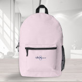 Chic Pastel Roze Trendy Minimal Monogrammed Bedrukte Rugzak