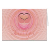Chic Pastel Spirals 3D Heart gepersonaliseerd binn (Voorkant Horizontaal)