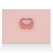 Chic Pastel Spirals 3D Heart gepersonaliseerd binn (Binnen Horizontaal (Boven))