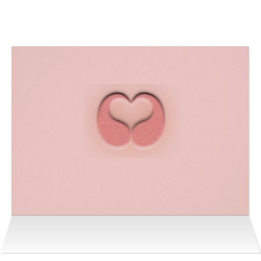 Chic Pastel Spirals 3D Heart gepersonaliseerd binn (Binnen Horizontaal (Boven))