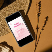 Chic Pastel Star Modern Roze Baby shower Kaart