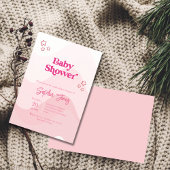 Chic Pastel Star Modern Roze Baby shower Kaart