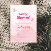 Chic Pastel Star Modern Roze Baby shower Kaart
