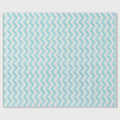 Chic Pastel turquoise Chevron Custom Monogram Cadeaupapier (Vlak)