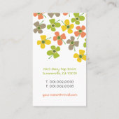 Chic Pastels Daisies Pop Summer Flowers Visitekaartje (Achterkant)