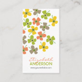 Chic Pastels Daisies Pop Summer Flowers Visitekaartje (Voorkant)