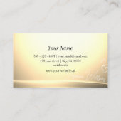 Chic Pastelzijde Cream Curved Decor Sophisticated Visitekaartje (Achterkant)