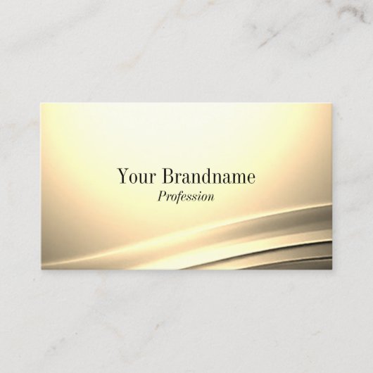 Chic Pastelzijde Cream Curved Decor Sophisticated Visitekaartje (Voorkant)