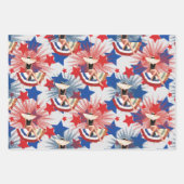 Chic Patriotic Stars Fireworks Pinup Inpakpapier Vel (Voorkant 2)