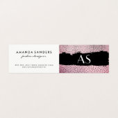 Chic patroon / Klassiek monogram Visitekaartje (Buitenkant ongevouwen)