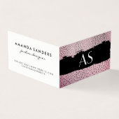 Chic patroon / Klassiek monogram Visitekaartje (Buitenkant)