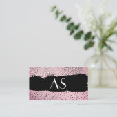 Chic Pattern / Classic Monogram Visitekaartje (Staand voorkant)