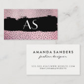 Chic Pattern / Classic Monogram Visitekaartje (Voorkant / Achterkant)