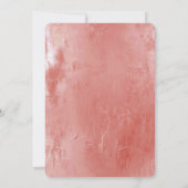 Chic Peach bruiloft Kaart (Achterkant)