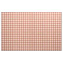 chic peach en white darker gingham patroon