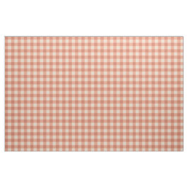 chic peach en white darker gingham patroon stof