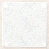 Chic Peach Lila Lavendel Bloemen Glazen Onderzetter (Achterkant)