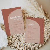 Chic peach terracotta arch bachelorette weekend kaart