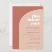 Chic Peach Terracotta Arch Vino voor Vows Kaart (Voorkant)