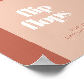 Chic peach terracotta arch wedding Flip Flops sign Poster (Hoek)