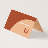 Chic Peach Terracotta Arch Wedding Place Card Kaart (Voorkant)