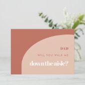 Chic peach Will you walk me down the aisle card Kaart (Staand voorkant)
