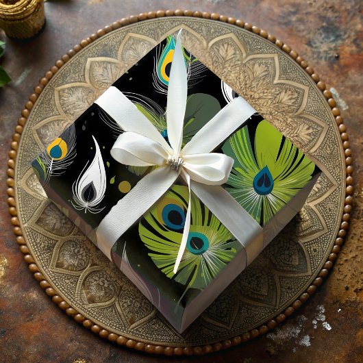 Chic Peacock Feather Cadeaus voor een Bird Watcher Cadeaupapier