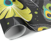 Chic Peacock Feather Cadeaus voor een Bird Watcher Cadeaupapier (Rol Hoek)