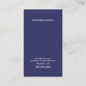 Chic Peacock Feathers Visitekaartje (Achterkant)